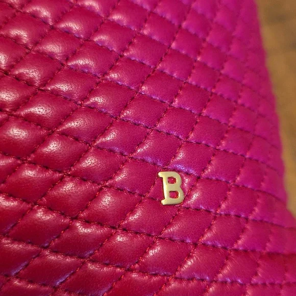 Bally Hot Pink Quilted Leather Shoulder Bag with Gold Chain - Picture 9 of 16